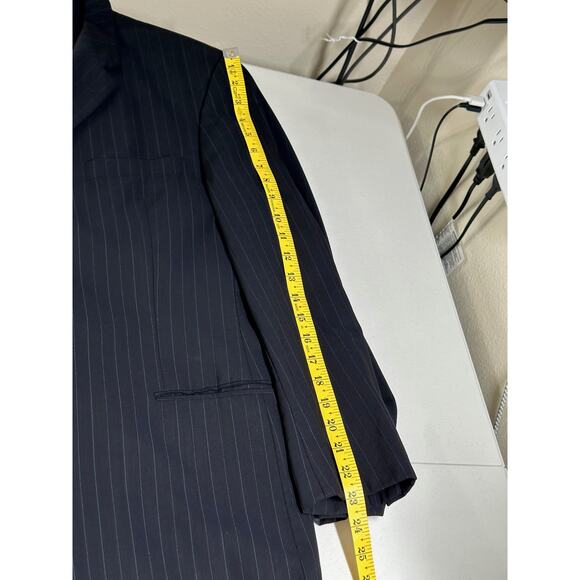 Hugo Boss Suit Jacket Mens 40S Navy Pinstripe Einstein Sigma Wool Work Old Money - Picture 11 of 11